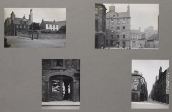 Card folder containing photographs of West Nicolson Street, Chapel Street and Potter Row. Front cover has pencil notes describing the photographs inside.
Edinburgh Photographic Society Survey of Edinburgh District, Ward XIV George Square.