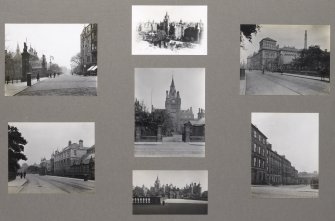Card folder containing photographs of Lauriston Place, Royal Infirmary  and Archibald Place. Front cover has pencil notes describing the photographs inside.
Edinburgh Photographic Society Survey of Edinburgh District, Ward XIV George Square.
