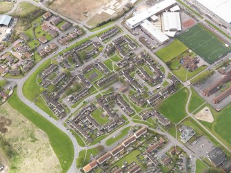 General oblique aerial view of Alloa, centred on the Alloa Park area, taken from the NE