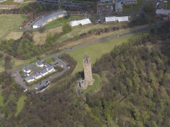 Oblique aerial view of the Wallace Monument, taken from the WSW.