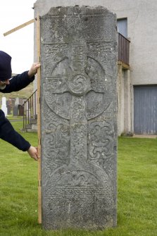 View of cross slab (daylight with scale)