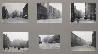 Card folder containing photographs ofTollcross including Riego Street, Home Street and Brougham Street. Front cover has pencil notes describing the photographs inside. Edinburgh Photographic Society Survey of Edinburgh District, Ward XIV George Square.