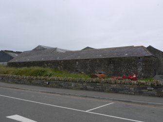 General view of steading buildings to S of mill building
