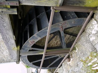 View of water wheel from S