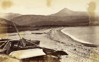 View of bay
Titled: 'Broddick Bay and Goatfell, Arran, x J.V.'
