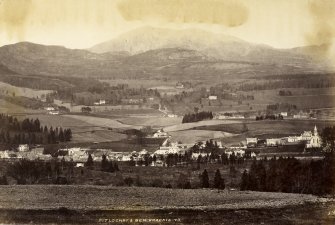 Distant view
Titled: 'Pitlochry & Ben Vrackie. 73 JV'.
