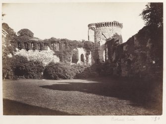 Page 6/5. View looking West from Courtyard, Bothwell Castle.
Titled 'Bothwell Castle.'
PHOTOGRAPH ALBUM 146: THE ANNAN ALBUM