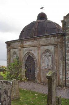 View of North (principal) elevation of the Argyll Mausoleum, Kilmun.