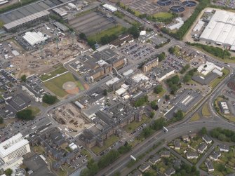 Oblique aerial view of the Southern General Hospital, Glasgow, looking SSE.