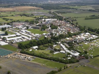 Oblique aerial view of the Royal Highland Showground, taken from the NNW.