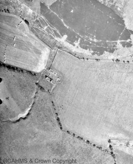 Aerial photograph of Windy Windshiel; the ancient hawthorns lining some field boundaries are clearly visible. 