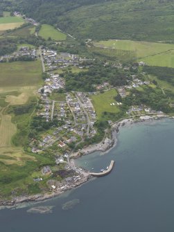 General oblique aerial view of Carradale village, taken from the E.