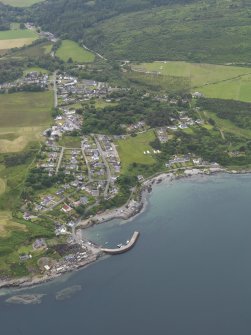 General oblique aerial view of Carradale village, taken from the E.