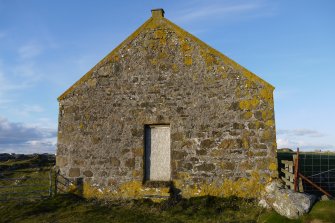 View of the Southern gable of Cornaig Congregational Church, Tiree, taken from the South.