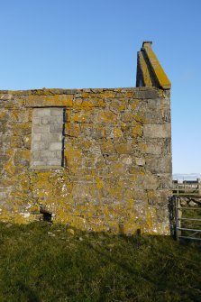 View of the Southern end of the West elevation of Cornaig Congregational Church, Tiree.