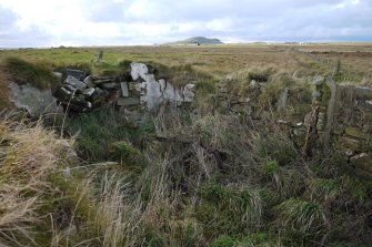 General view of the remains of the originally thatched cottage at 3 Moss, Tiree.