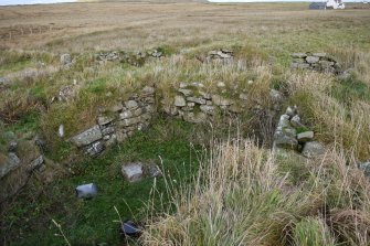 Interior view of the remains of the originally thatched cottage at 3 Moss, Tiree.
