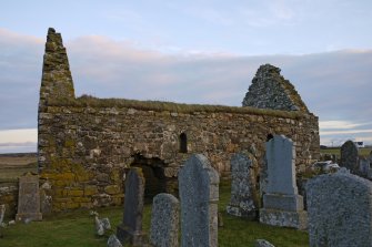 General view of Kirkapol Old Parish Church and Churchyard, Tiree, taken from the South.