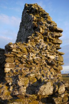 View of the Eastern gable of Kirkapol Chapel, Tiree, taken from the South-West.