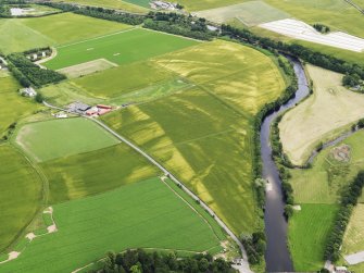General oblique aerial view of the River Earn at Kinkell, looking to the ESE.