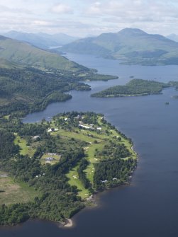 General oblique aerial view of Loch Lomond Golf Course, taken from the S.