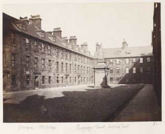 Page 23/1. View of Professors' Court, Old College, Glasgow.
Titled: 'Glasgow, Old College  Professors' Court, looking East.'
PHOTOGRAPH ALBUM NO 146: THE THOMAS ANNAN ALBUM