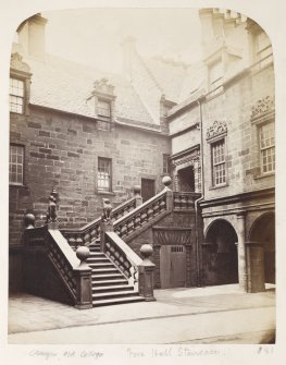 Page 23/2. View of Fore Hall, Old College, Glasgow.
Titled: 'Glasgow, Old College  Fore Hall staircase  841'
PHOTOGRAPH ALBUM NO 146: THE ANNAN ALBUM