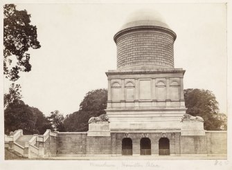 Page 23/6.  View of Mausoleum, Hamilton Palace from East.
Titled 'Mausoleum, Hamilton Palace.'
PHOTOGRAPH ALBUM No 146: THE THOMAS ANNAN ALBUM.