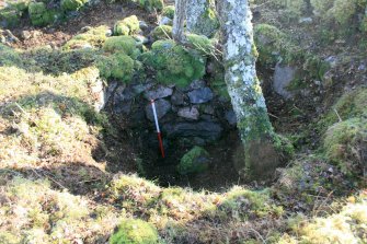 Site 102, Upper Allt Dubh, Kiln bowl with scarcement from W 