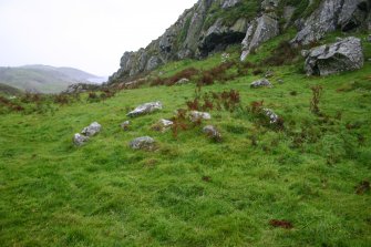 View of burial cairn, taken from the NW.