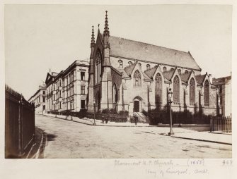 Glasgow, Claremont Street, Claremont U.P Church.
Page 28V/6    General view of Claremont United Presbyterian Church, Glasgow.
Titled Claremont U.P. Church (1855) Hay of Liverpool Archt.
PHOTOGRAPH ALBUM NO 146: THE THOMAS ANNAN ALBUM
