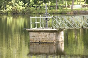 Detail of pump station Glencorse dam, from S.