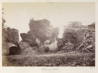 Page 31/1 View of castle interior (NE sector), Rothesay,  taken from the SW.
Titled 'Rothesay.'
PHOTOGRAPH ALBUM No.146: THE THOMAS ANNAN ALBUM
