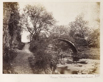 Page 32/2 General view of river Mouse, near Lanark.
Titled ' "Roman"bridge on the Mouse, near Lanark.'
PHOTOGRAPH ALBUM No 146: 'THE THOMAS ANNAN ALBUM: