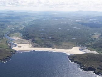 General oblique aerial view of Torrisdale Bay, taken from the N.