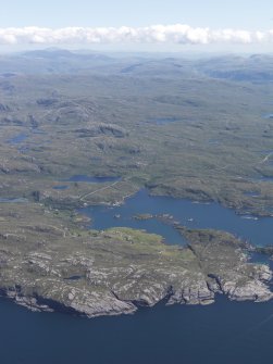 General oblique aerial view of Badcall, taken from the WNW.