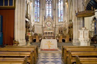 Interior. Nave and Chancel. View from NW