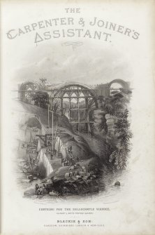 Drawing showing the construction of Ballochmyle Viaduct.
Titled: 'Centring for the Ballochmyle Viaduct. Glasgow & South-Western Railway'.