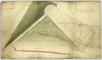 Calton Burial Ground. Plan of burial lots at new ground.
Signed: 'Thomas Brown'