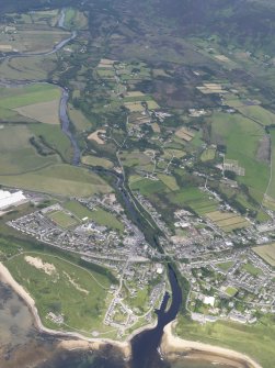 General oblique aerial view of Brora, looking W.