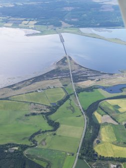 General oblique aerial view of the Dornoch Firth road bridge, looking S.