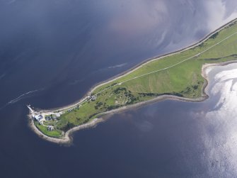 Oblique aerial view of Meikle Ferry, looking ENE.