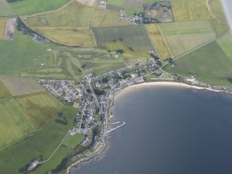 Oblique aerial view of Portmahomack, looking SSE.