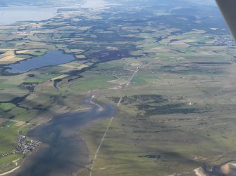 General oblique aerial view of the bombing range and Inver Bay with Loch Eye beyond, looking W.