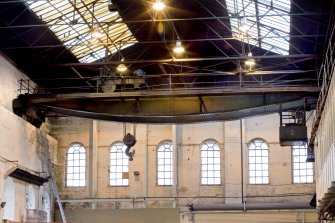 Interior. Main Range (Building 2), west end . View of 40 Ton crane.