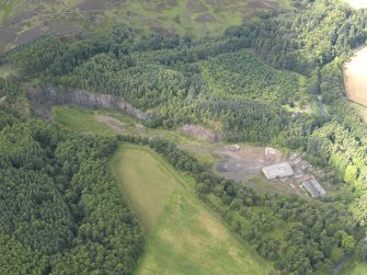 Oblique aerial view of Burnside Quarry, taken from the E.