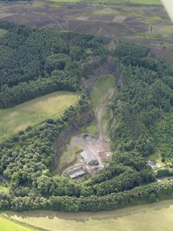 Oblique aerial view of Burnside Quarry, taken from the NNE.