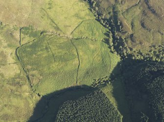 Oblique aerial view of the field boundaries, looking SSE.