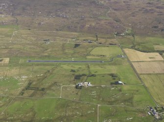 Oblique aerial view of Coll airfield, looking to the ESE.