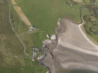 Oblique aerial view centred on Breachacha House, Col, looking to the NNE.